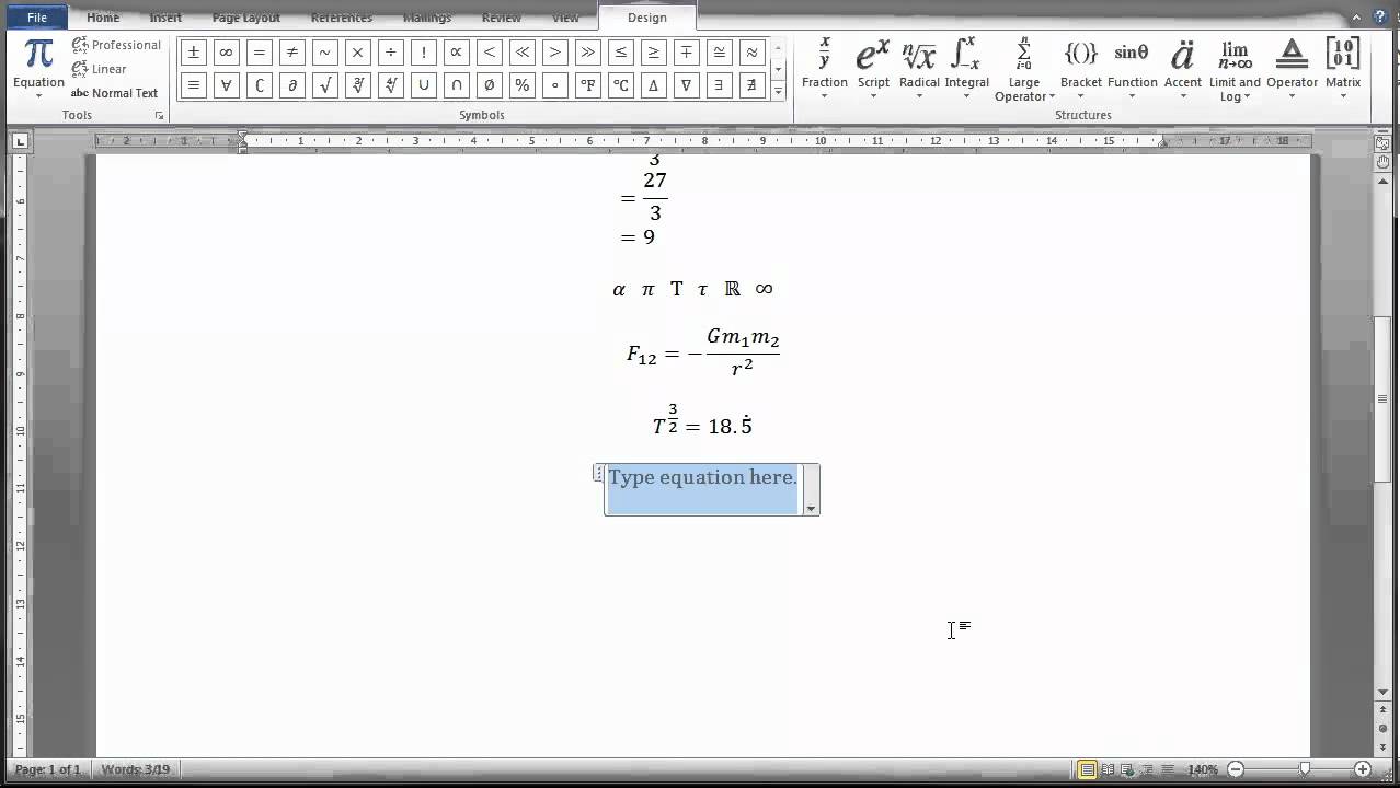 equation editor for mac word